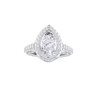 Pear Cushion Cut Diamond Engagement Ring