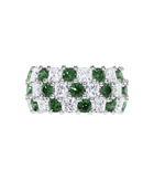 Classic Round Emerald and Diamond Ring