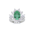 Emerald Oval Cut and Diamond  High Jewellerly Ring