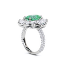 Emerald Oval Cut and Diamond  High Jewellerly Ring