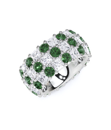 Classic Round Emerald and Diamond Ring