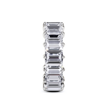 Emerald Cut  White Diamond Alliance Ring