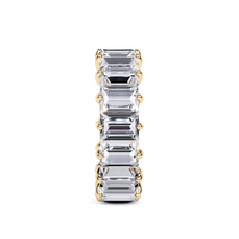 Emerald Cut  White Diamond Alliance Ring