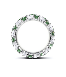 Classic Round Emerald and Diamond Ring