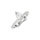 Flame Pear Shape Diamond Engagement Ring