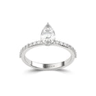 Flame Pear Shape Diamond Engagement Ring