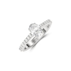 Flame Oval Diamond Engagement Ring