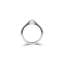 Flame Oval Diamond Engagement Ring