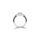 Icon Oval Diamond With Two Side Pear Cut  Engagement Ring