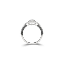 Icon Oval Diamond With Two Side Pear Cut  Engagement Ring