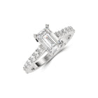 Flame Emerald Cut Diamond Engagement Ring