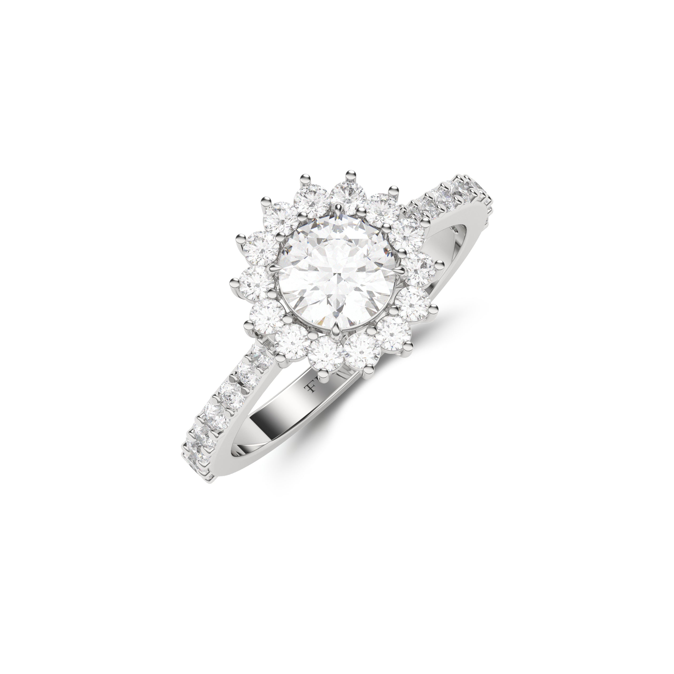 Icon Round Shape Diamond Engagement Ring