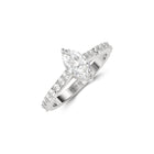 Flame Marquise Diamond Engagement Ring