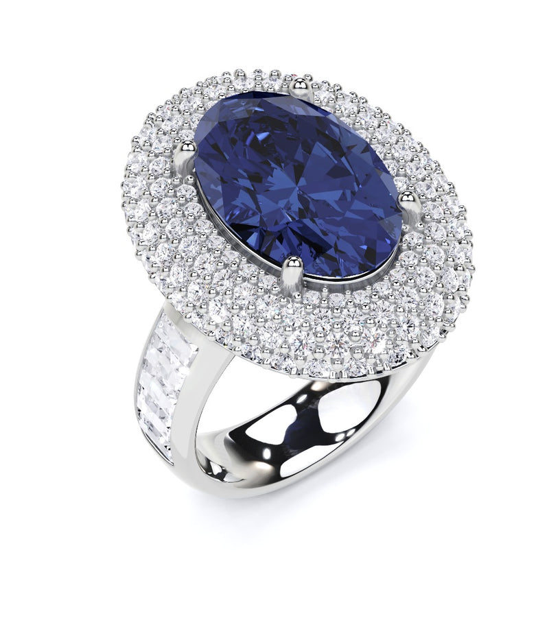 Oval Cut Sapphire High Jewellery Ring