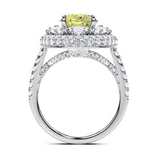 Yellow Fancy Pear Cut and White Diamond  Fuster Exclusive Ring