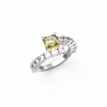 Icono de fantasía con diamante amarillo y blanco 