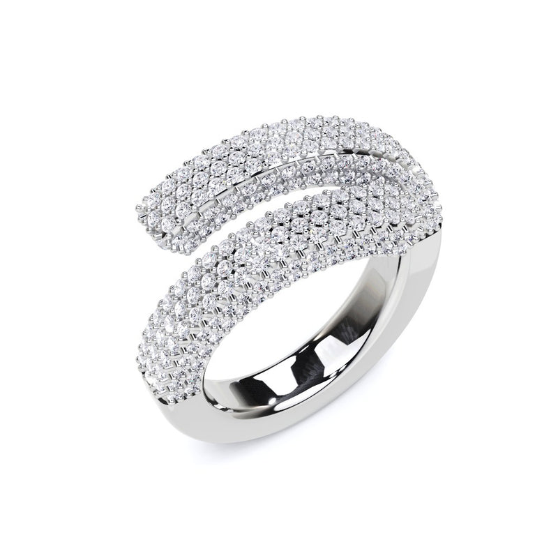 Anillo exclusivo Fuster con diamantes en espiral clásicos