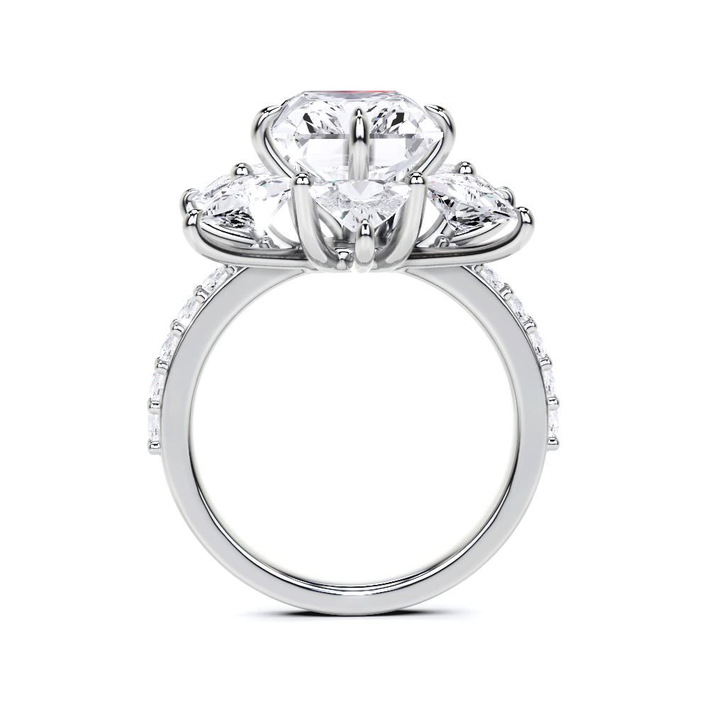 White Diamond Radiant Cut  High Jewellery Ring